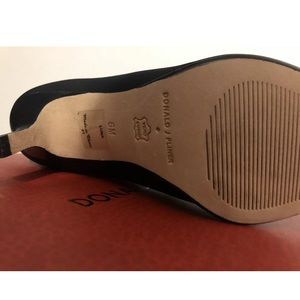 New Donald J Pliner Black Fabric Luna Boots size 6